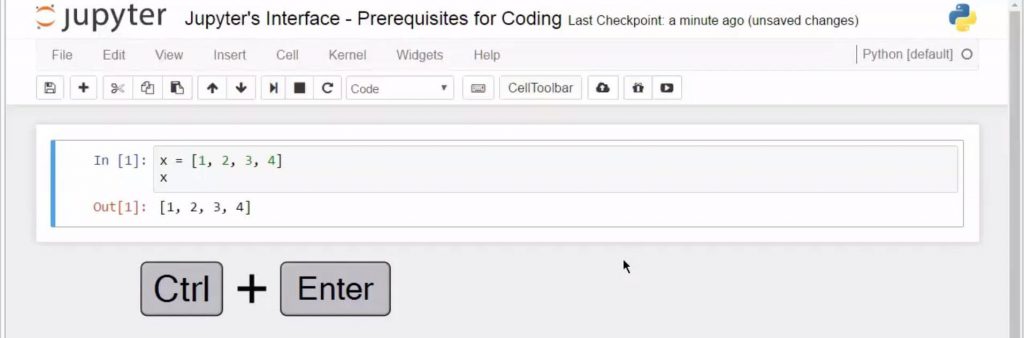 Execute the code in a cell in the Jupyter Dashboard 