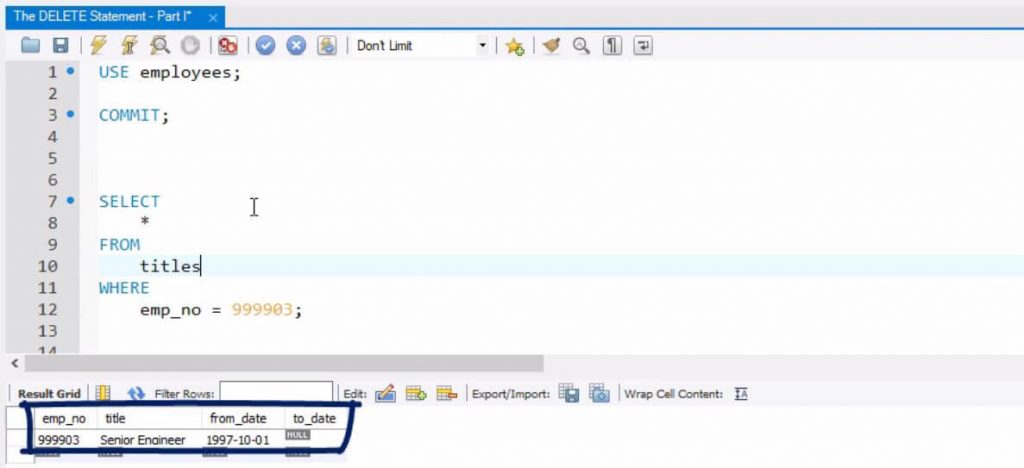 SQL DELETE Statement How to safely remove records from a