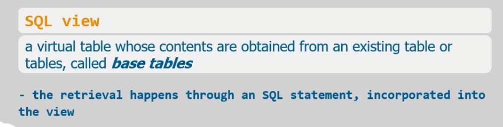 SQL view