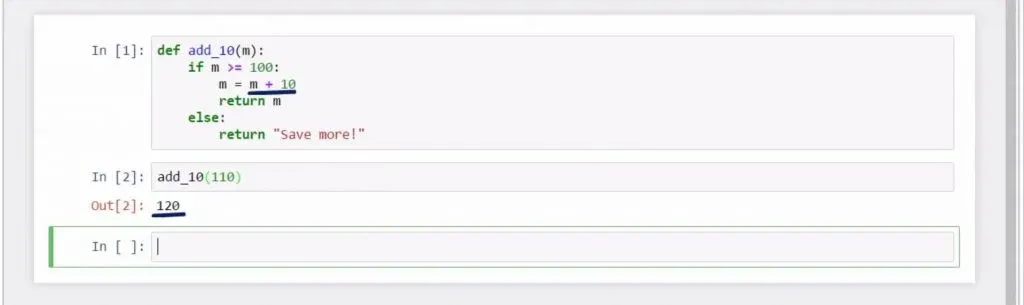 Combining Conditional Statements and Functions in Python: outcome equals to 120