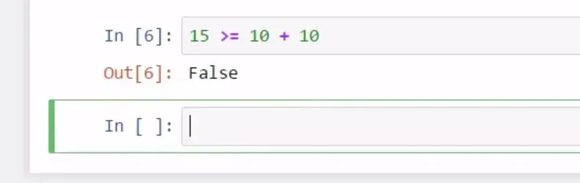 Comparison Operators 6