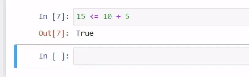 Comparison Operators 7