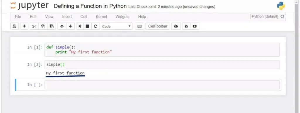 Defining a Function in Python: calling the function
