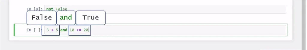 Python syntax - Boolean operators 4