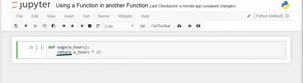 Using a Function in Another Function in Python: return w_hours * 25