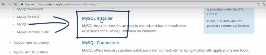 My sql installer