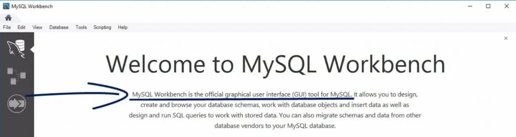 Welcome to MYSQL workbench
