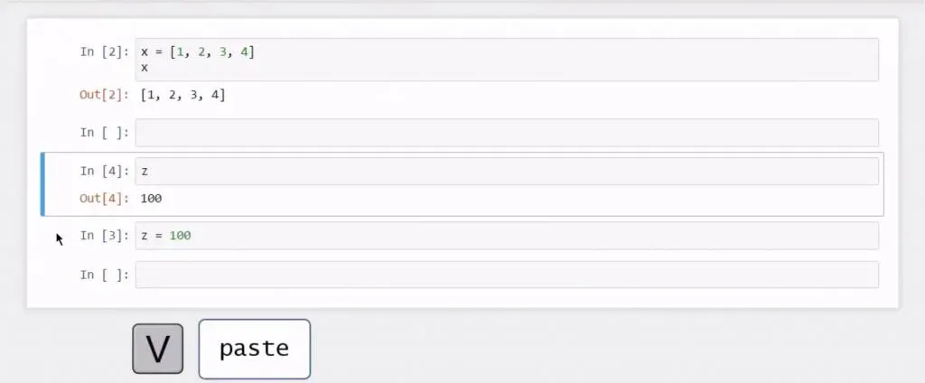 Paste shortcut key in the Jupyter Dashboard