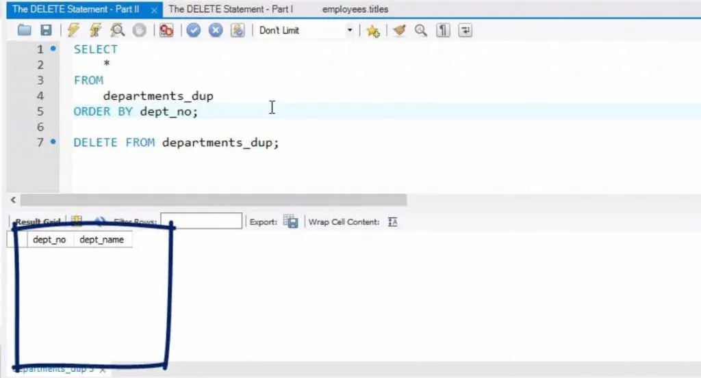 Sql using rows