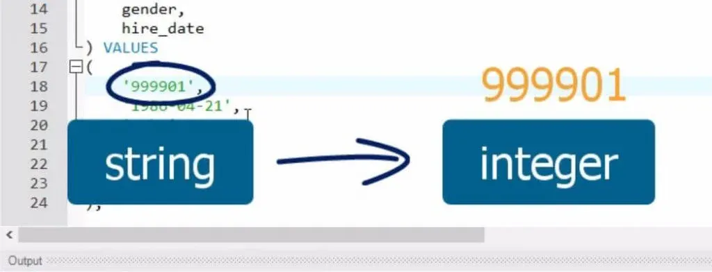 string integer