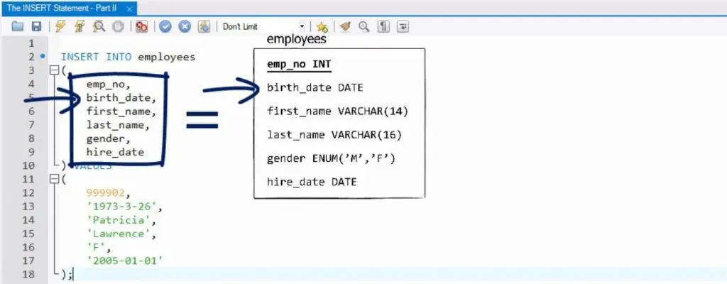 follow column order