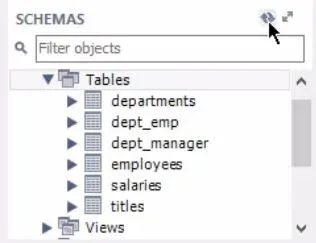 refreshing the schemas in workbench