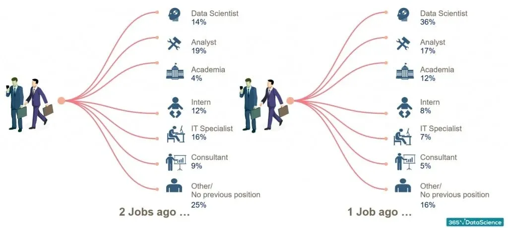 previous job and previous previous job, data scientist