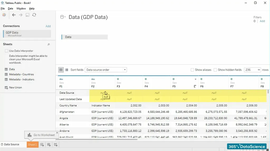 tableau interpreter function