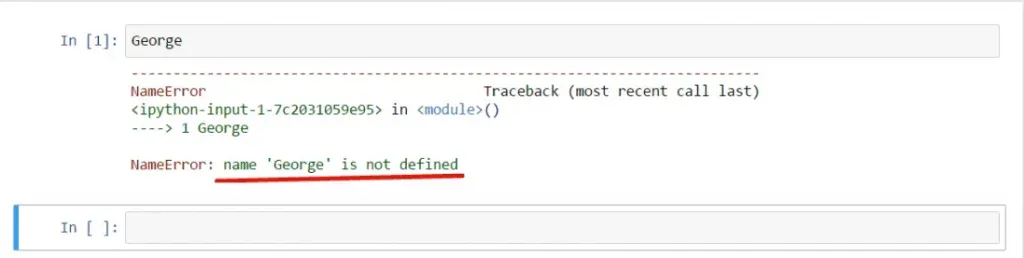 name 'George' is not defined