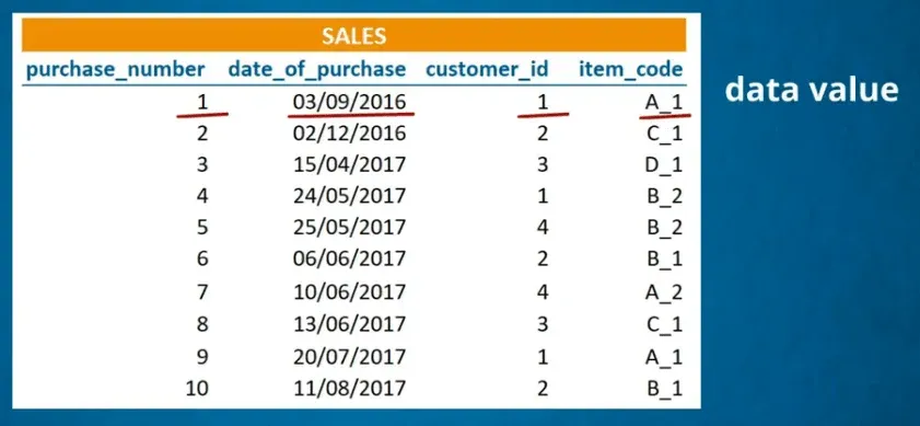 Data values