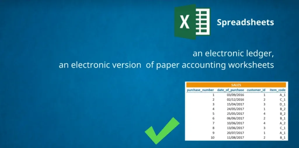 An electronic ledger is an electronic version of paper accounting worksheets databases vs spreadsheets