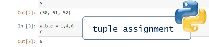 Tuple assignment, tuples in python