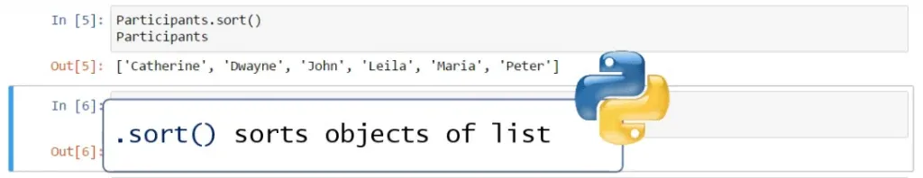 .sort() sorts objects of list