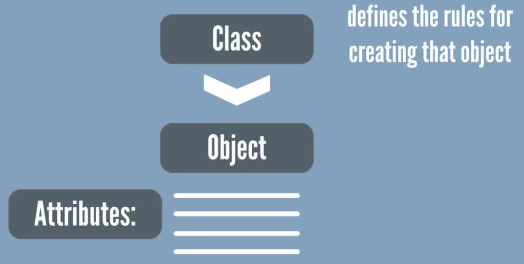 Class defines rules to the object, object-oriented programming