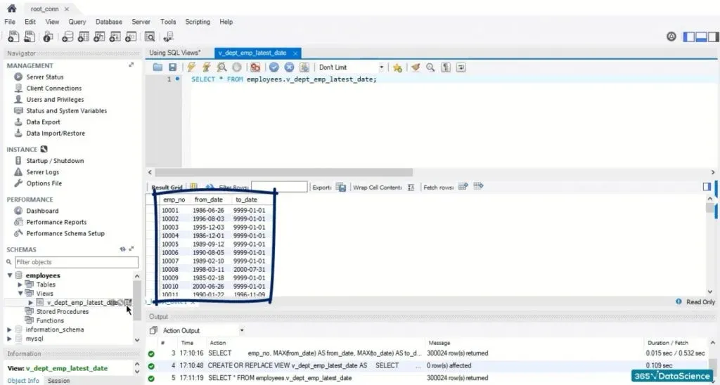 sql view