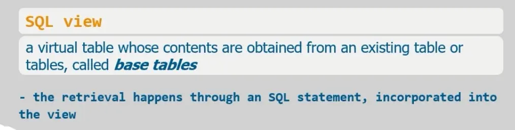 SQL view