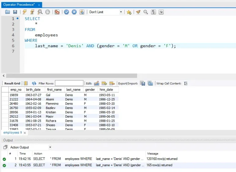 Adding parenthesis separates conditions