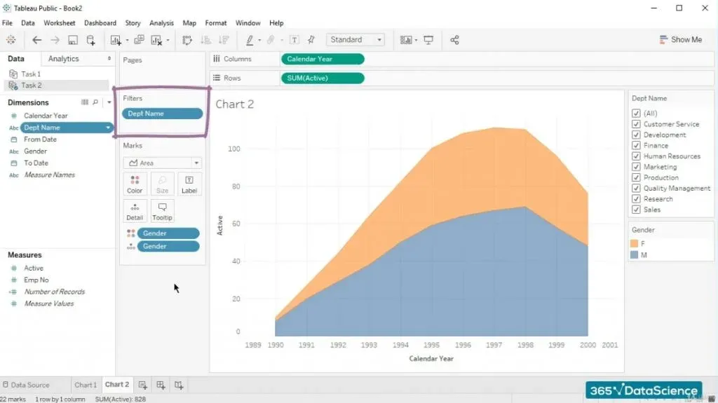 filtering, tableau