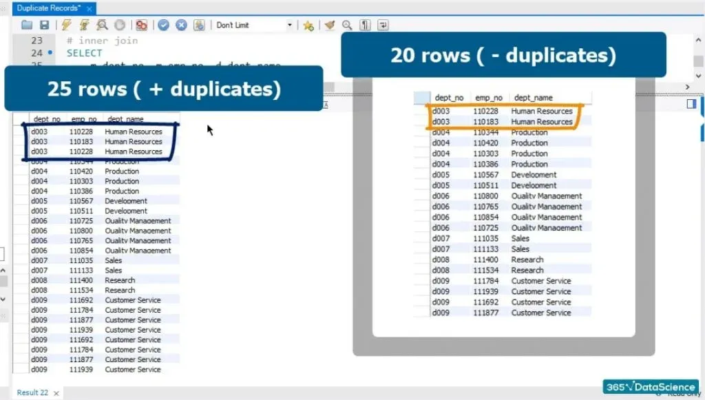 What Are Duplicate Records in SQL 365 Data Science