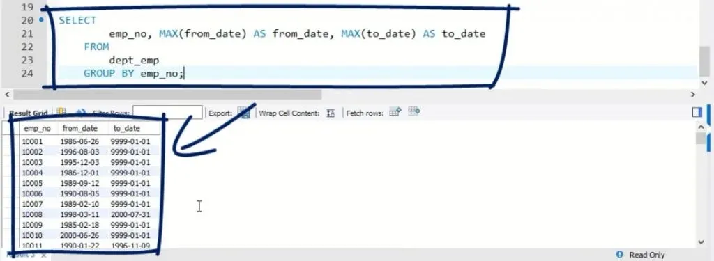 select, sql views