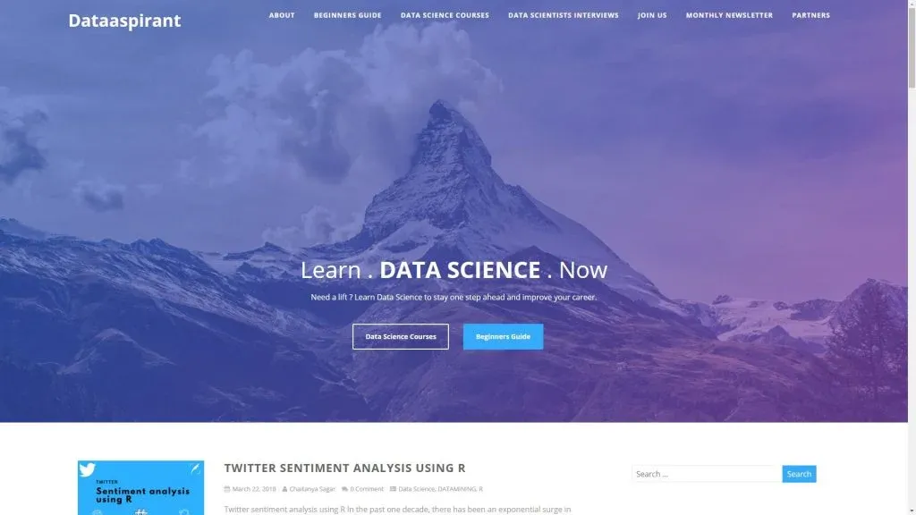 Dataaspirant data science blog