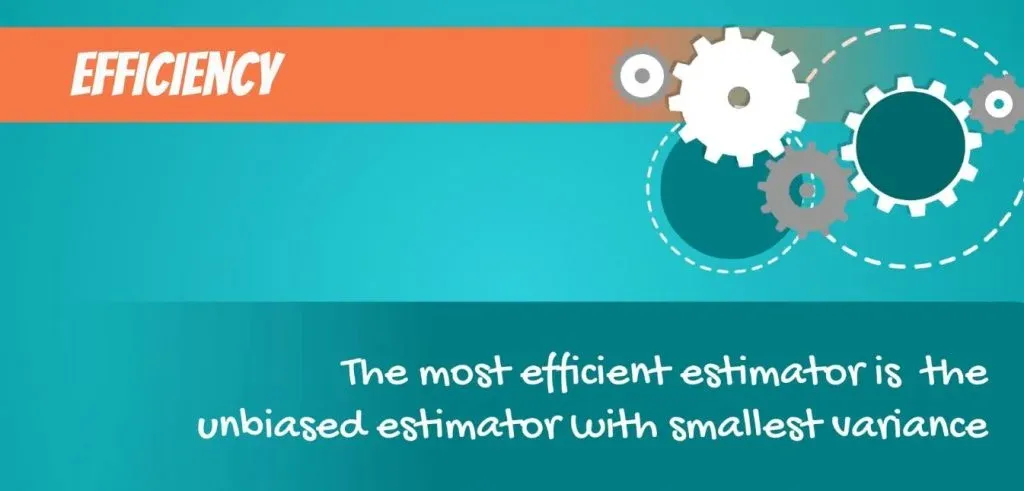 The most efficient estimator is the unbiased estimator with smallest variance