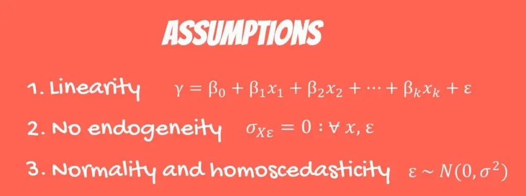 The Third OLS Assumption: normality and homoscedasticity formula