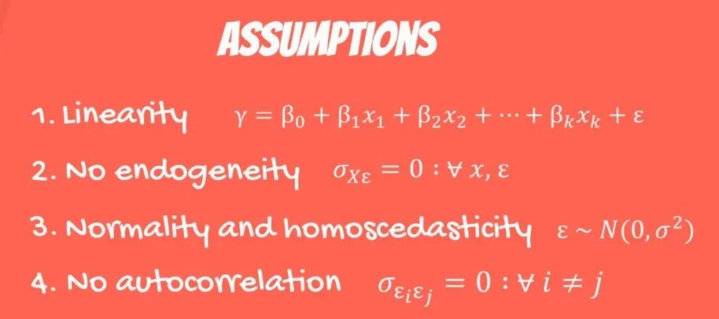 The Fourth OLS Assumption: no autocorrelation formula