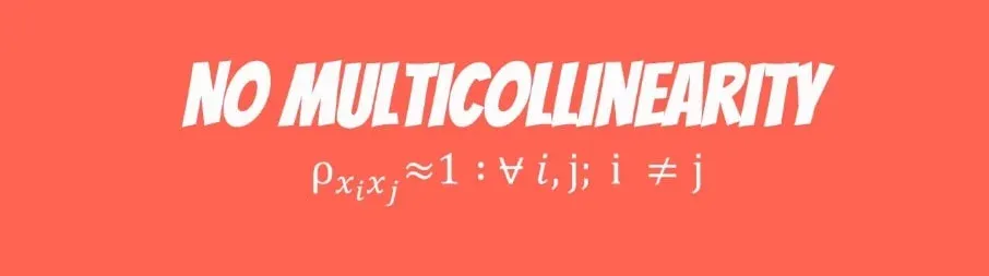 No multicollinearity formula