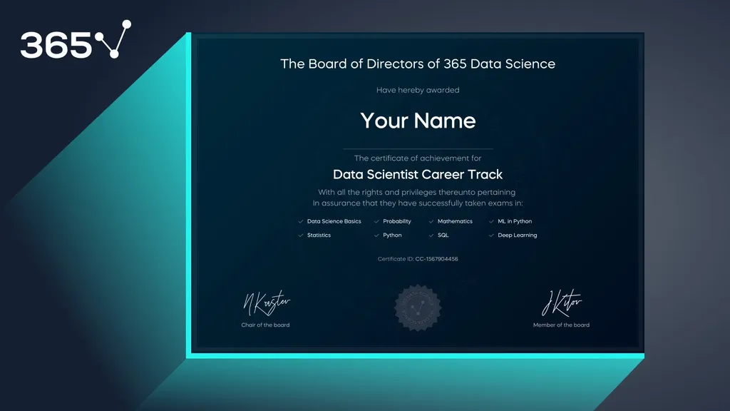 365 Data Science Certificate