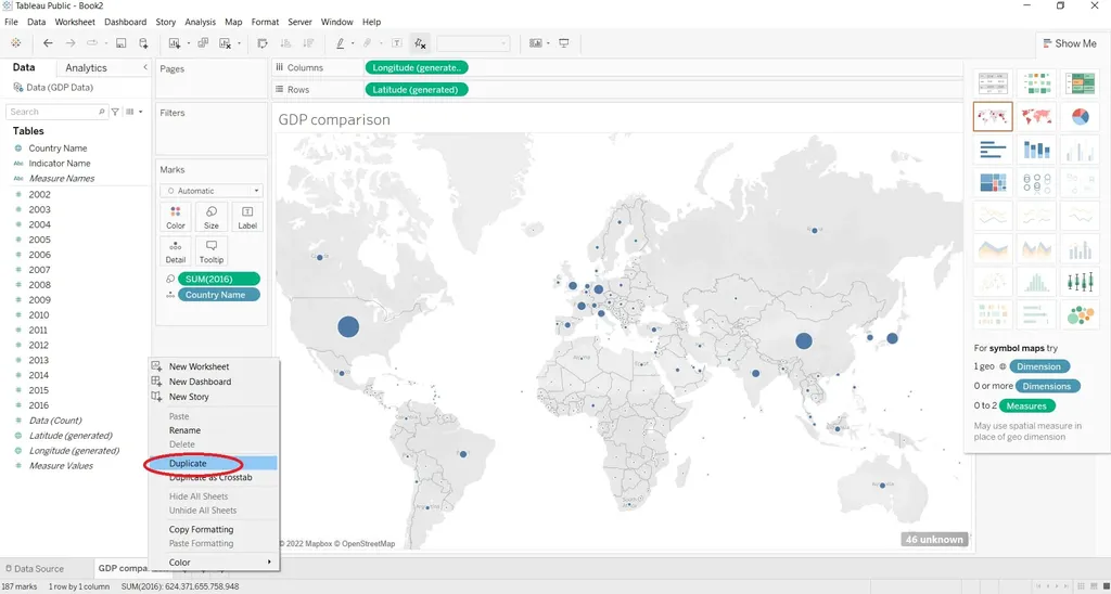 duplicate tableau public sheet