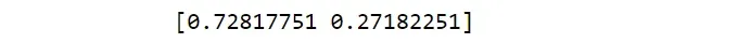 Variance each component of LDA