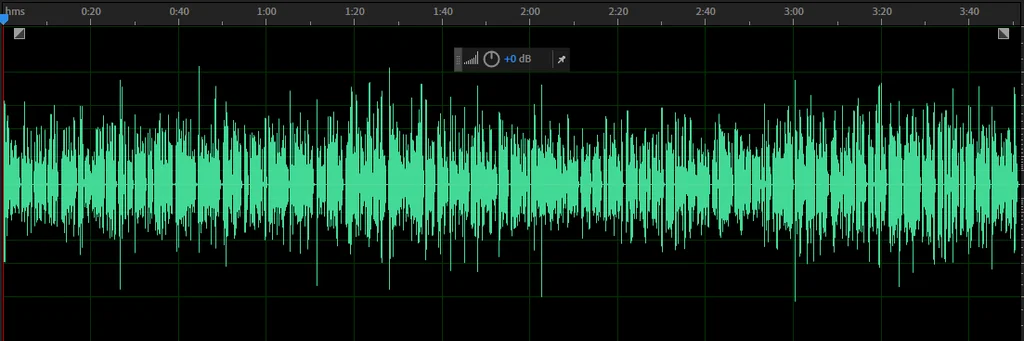 Screenshot of an audio after Code Interpreter has trimmed the silent parts.