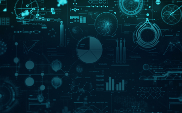 Intro to Data Science Flashcards’s thumbnail with a dark-blue background and visualizations of data elements