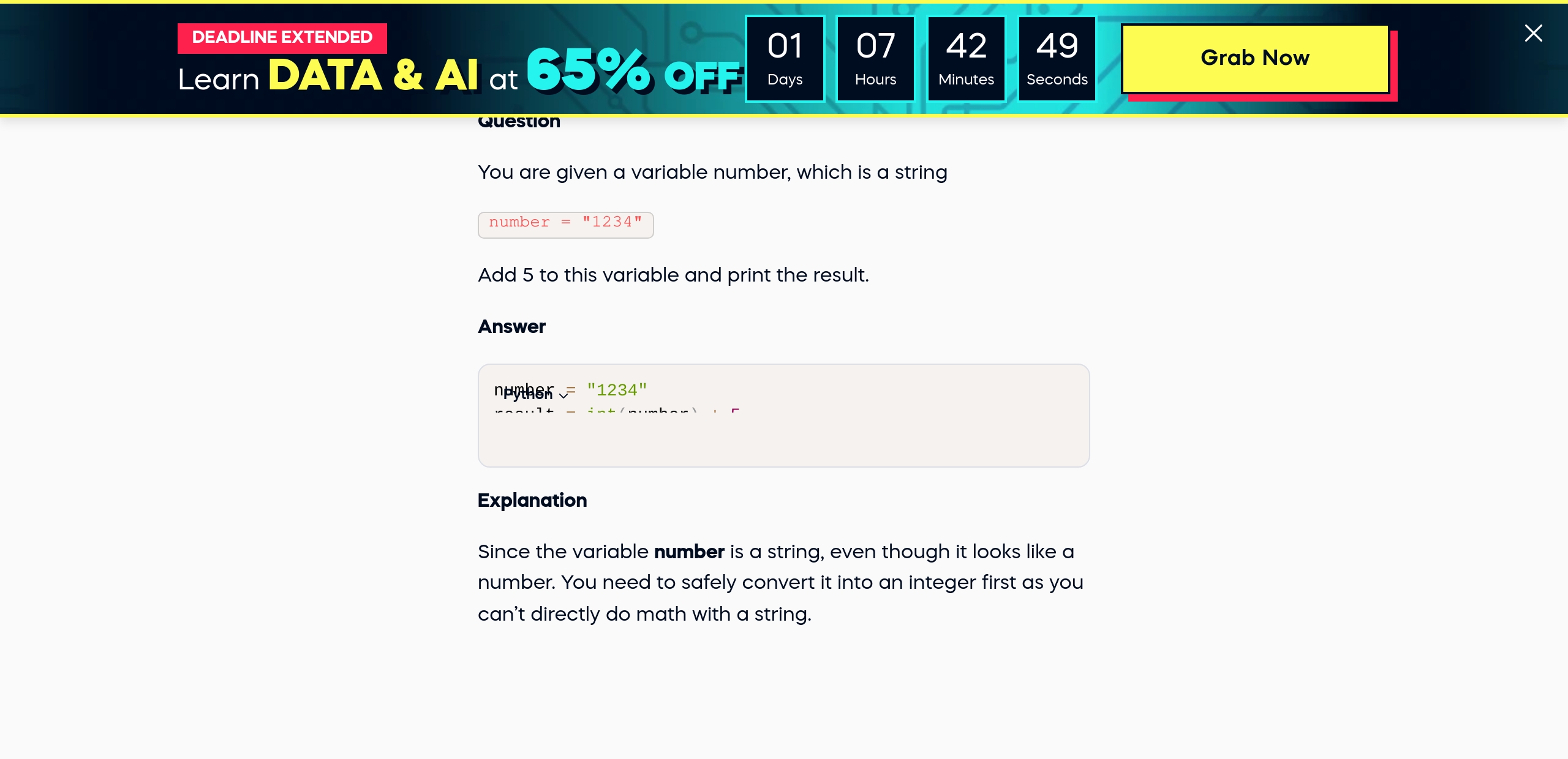 Python Basics: Part 1 Explanation