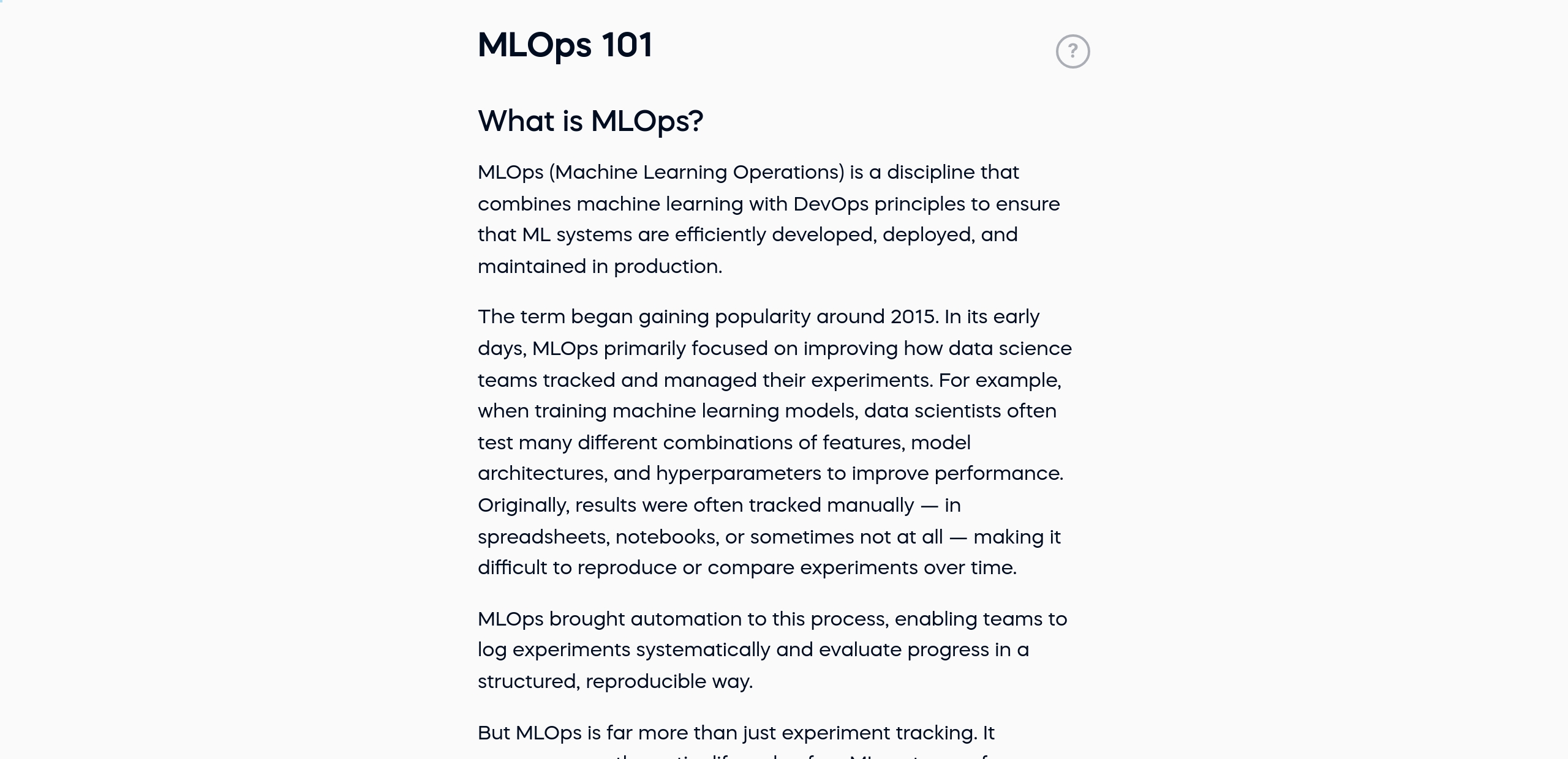 MLOps 101