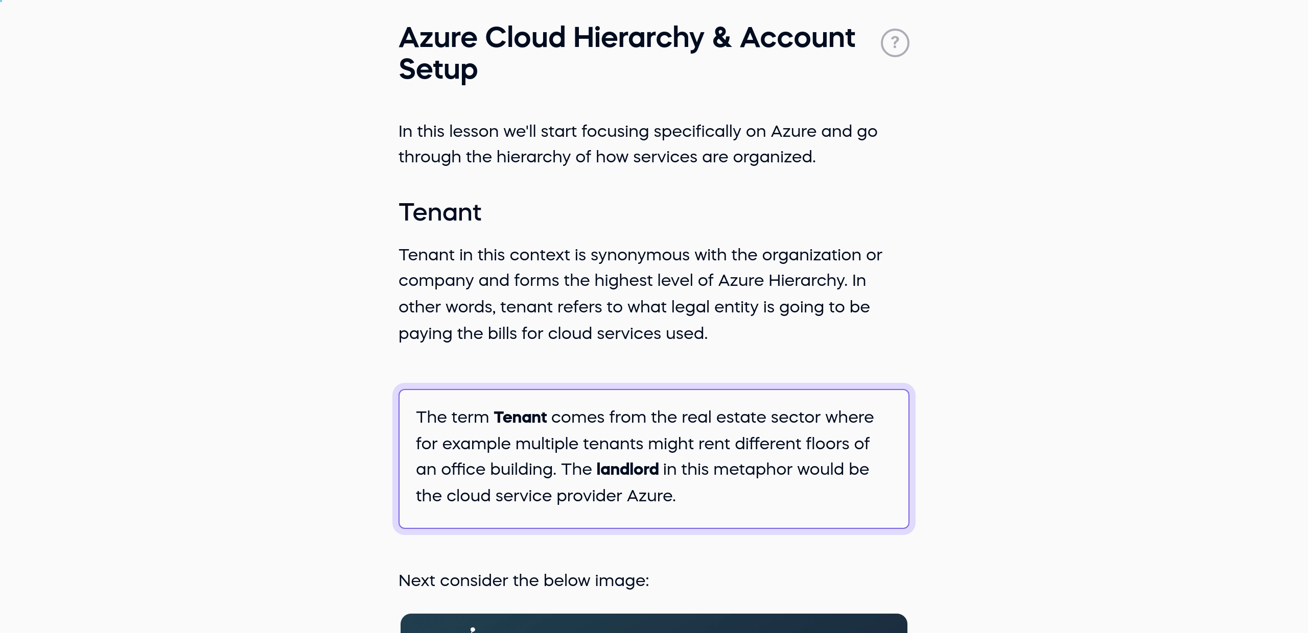 Azure Cloud Hierarchy & Account Setup