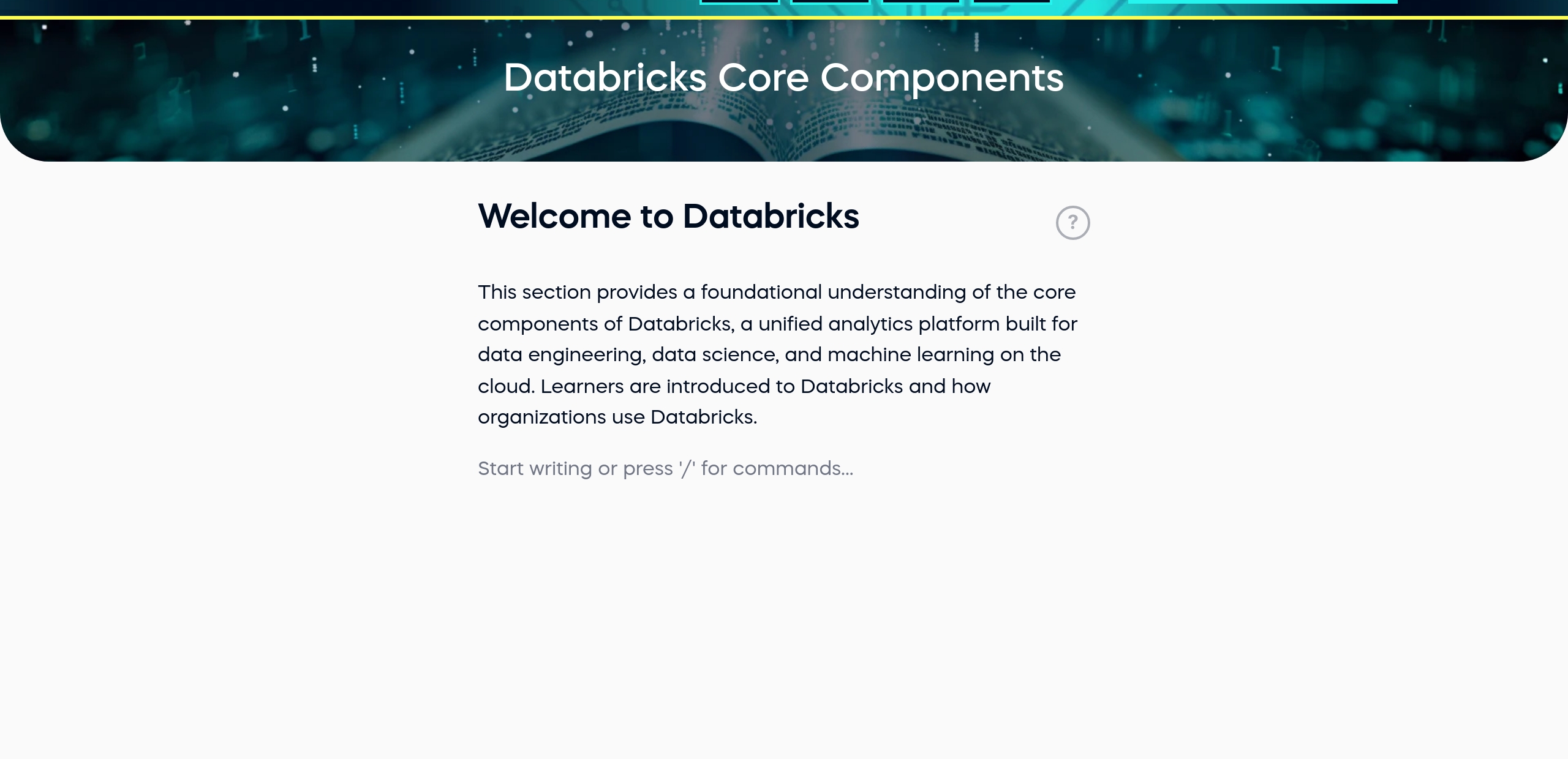 Welcome to Databricks