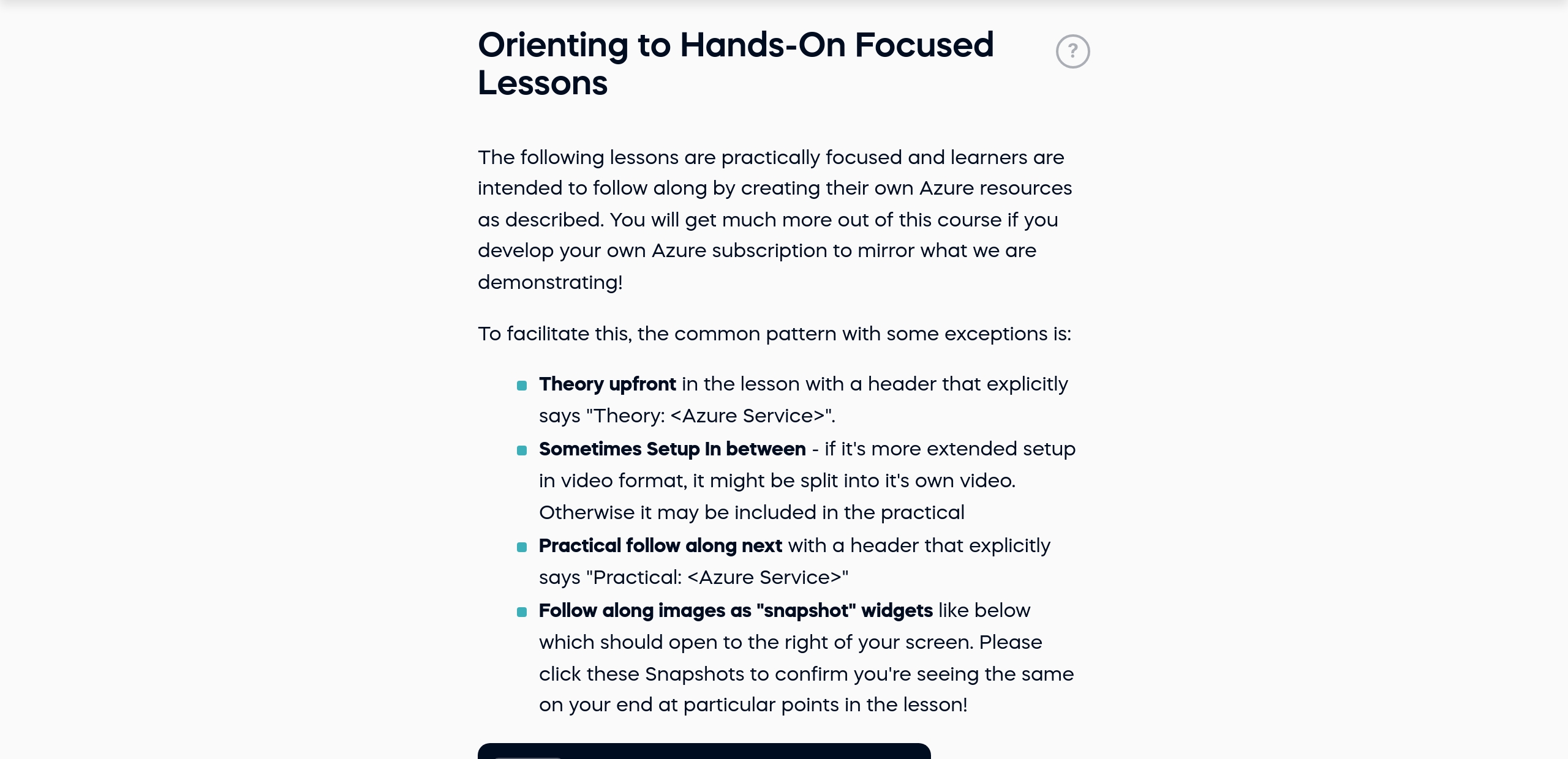 Orienting to Hands-On Focused Lessons