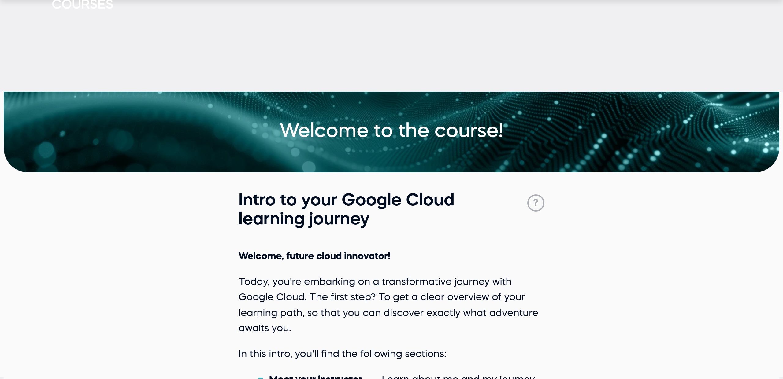 Intro to your Google Cloud learning journey