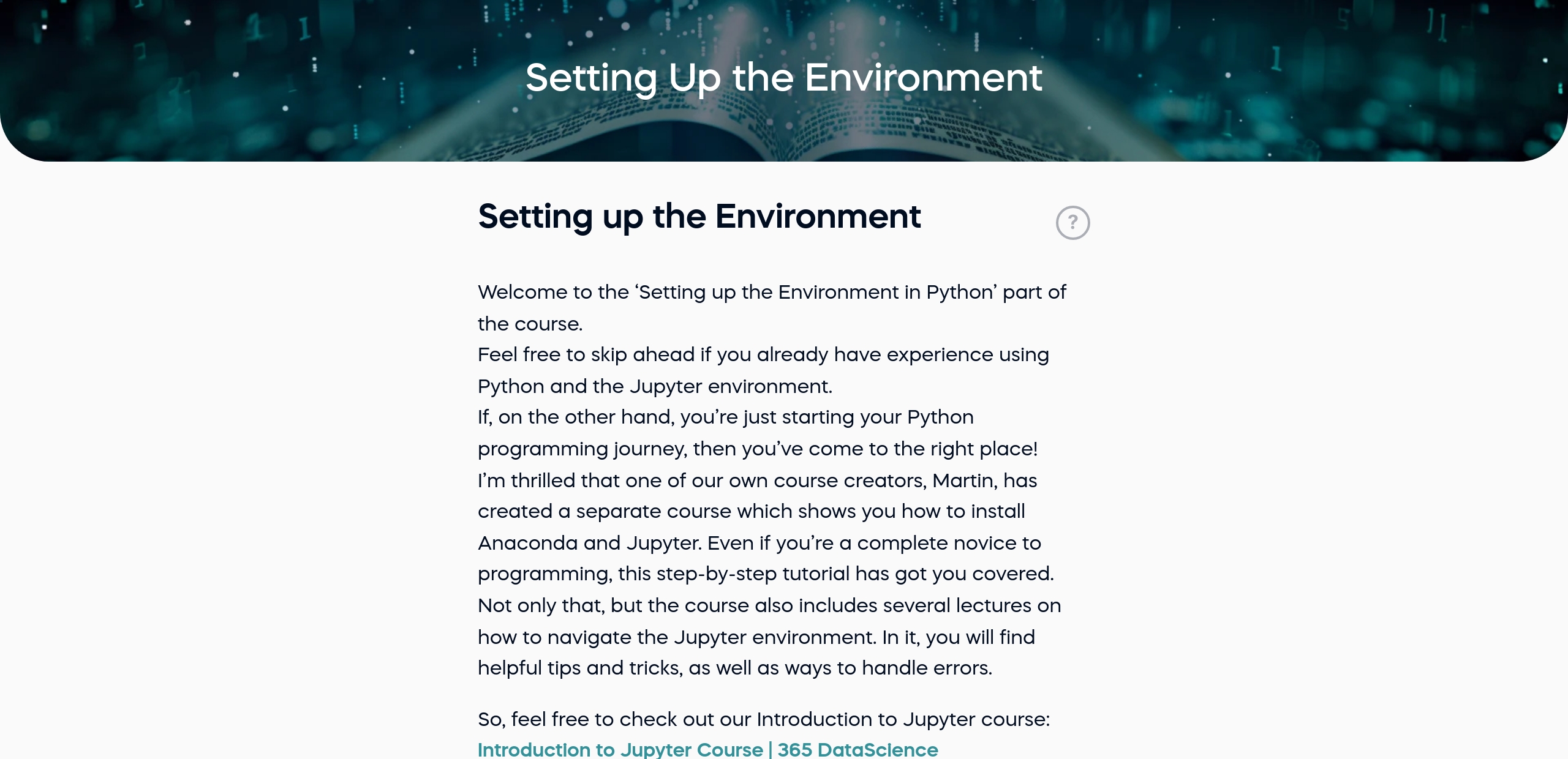 Setting up the Environment