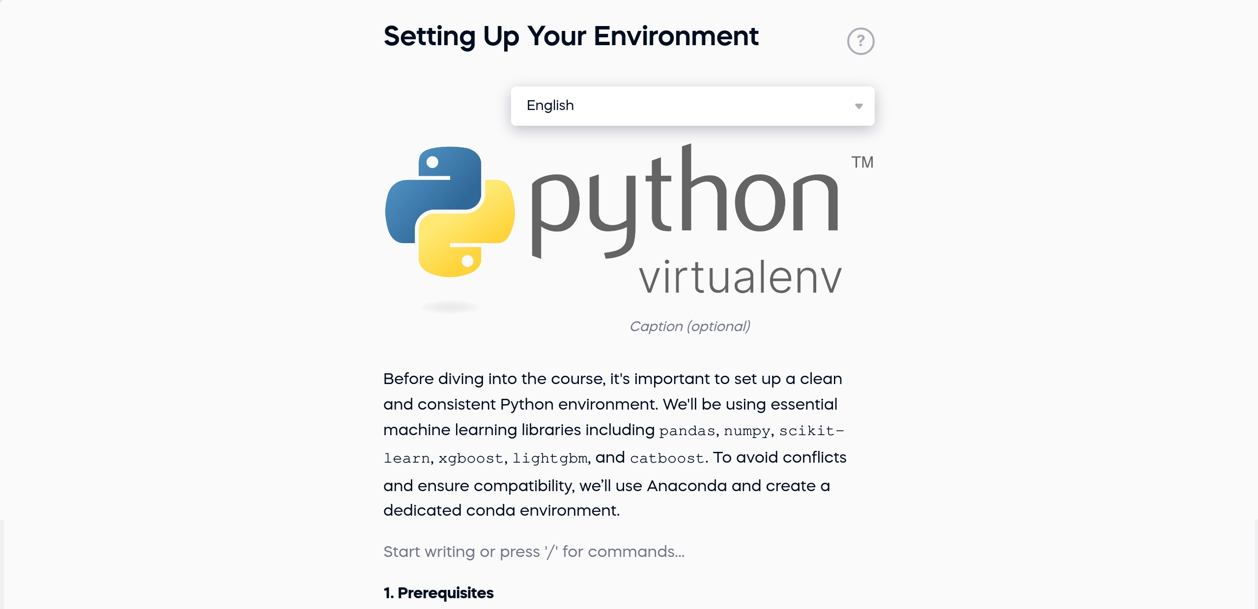 Setting Up Your Environment