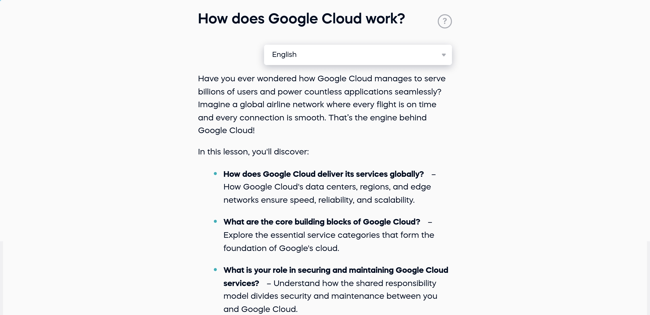 How does Google Cloud work?