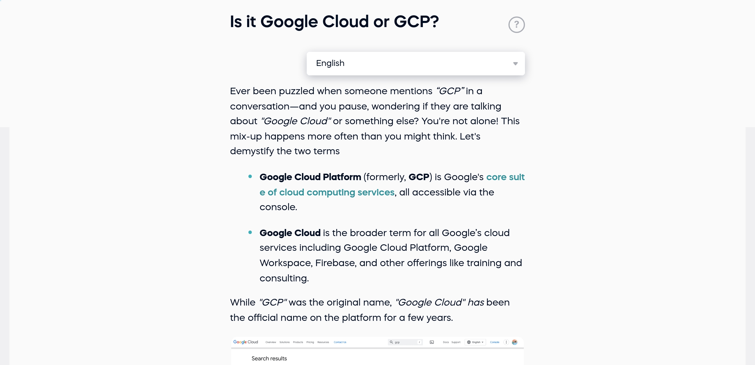 Is it Google Cloud or GCP?